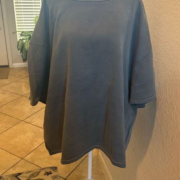 YZY Gap Collab Sweatshirt Tee Blue Oversized Men's Size XL Yeezy Streetwear New - Picture 5 of 8